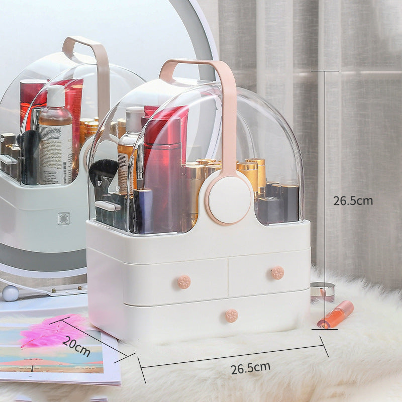 Organize Desktop Dust-Proof Household Lipstick Large Capacity Dressing Table Skin Care Product Rack