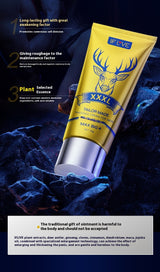 Men's massage cream with deer antler extract in yellow packaging, designed for full body massage and internal repair.