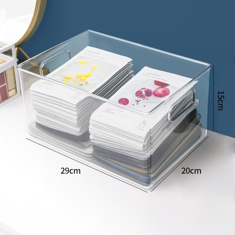 Transparent skin care product storage box