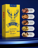 Men's massage cream with deer antler extract in yellow packaging, designed for full body massage and internal repair.