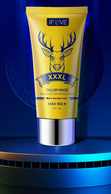 Men's massage cream with deer antler extract in yellow packaging, designed for full body massage and internal repair.