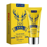 Men's massage cream with deer antler extract in yellow packaging, designed for full body massage and internal repair.